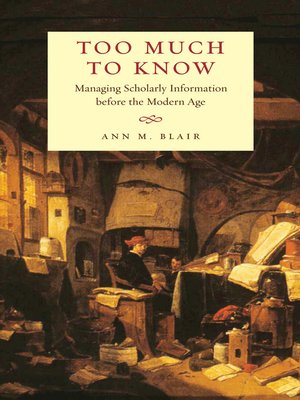 cover image of Too Much to Know